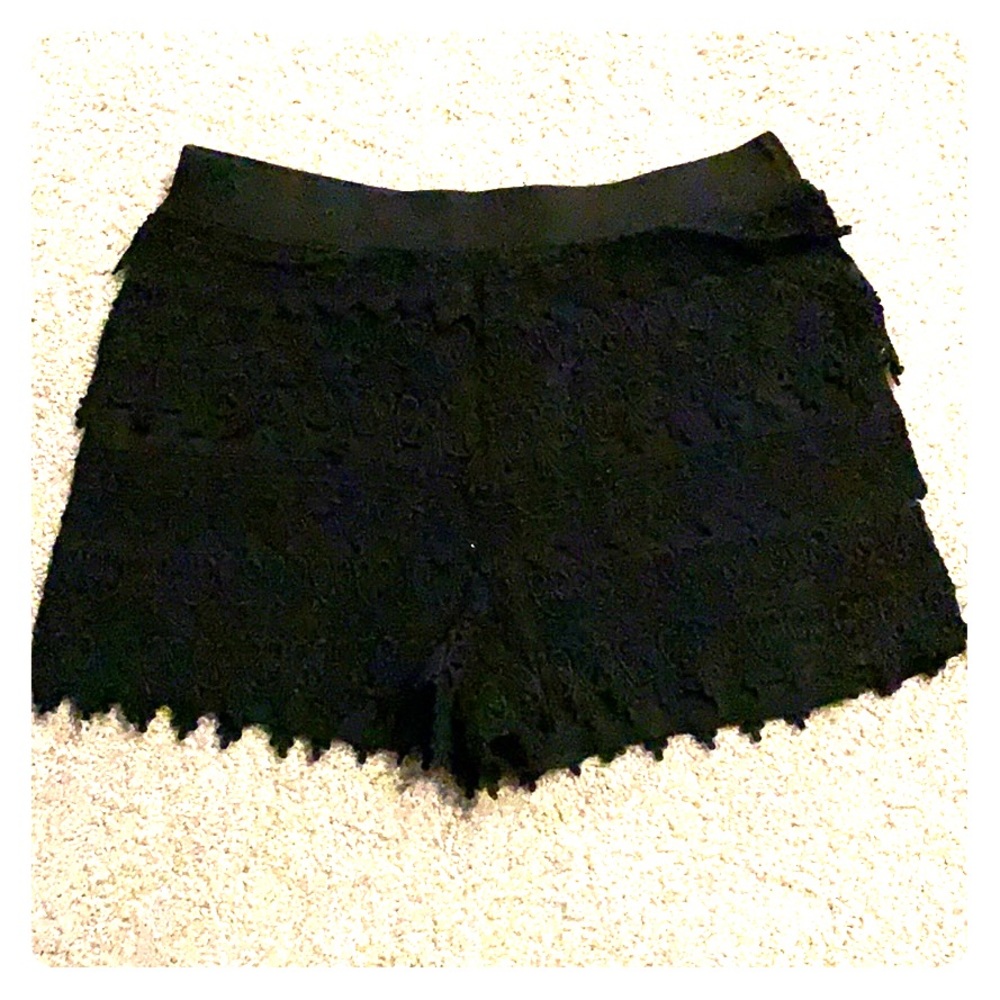 Black lace shorts